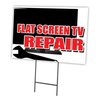 Signmission Flat Screen Tv Repair Yard & Stake outdoor plastic coroplast window, C-1824 Flat Screen Tv Repair C-1824 Flat Screen Tv Repair